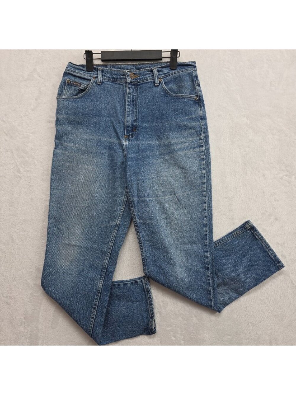 Vtg Lee Riders Mom Jeans High Rise Tapered Leg Stone Washed Denim Womens Sz 12 P